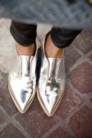 silver loafers